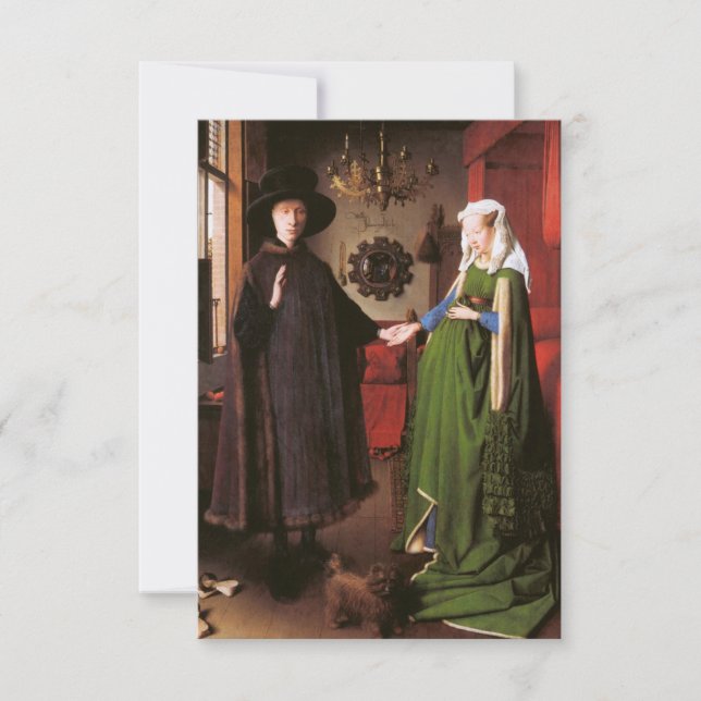 Invitación Retrato de Giovanni Arnolfini y su esposa (Anverso)