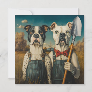 Invitación Retrato de granja de perros Americana