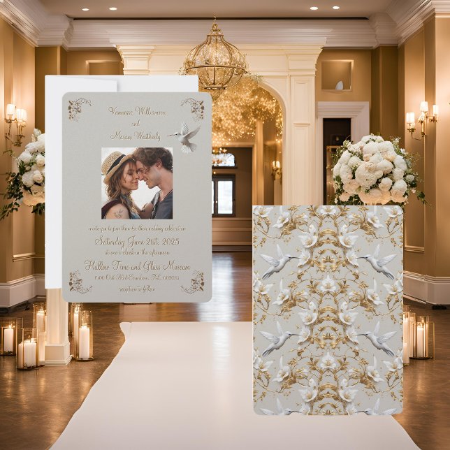 Invitación Retrato de la colección White Hummingbird (Subido por el creador)