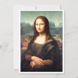 Invitación Retrato de la Mona Lisa descargable de da Vinci