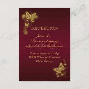 Invitación RETRATO de la recepción nupcial del oro de Borgoña
