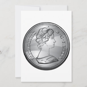 Invitación Retrato de la Reina en Moneda de Plata