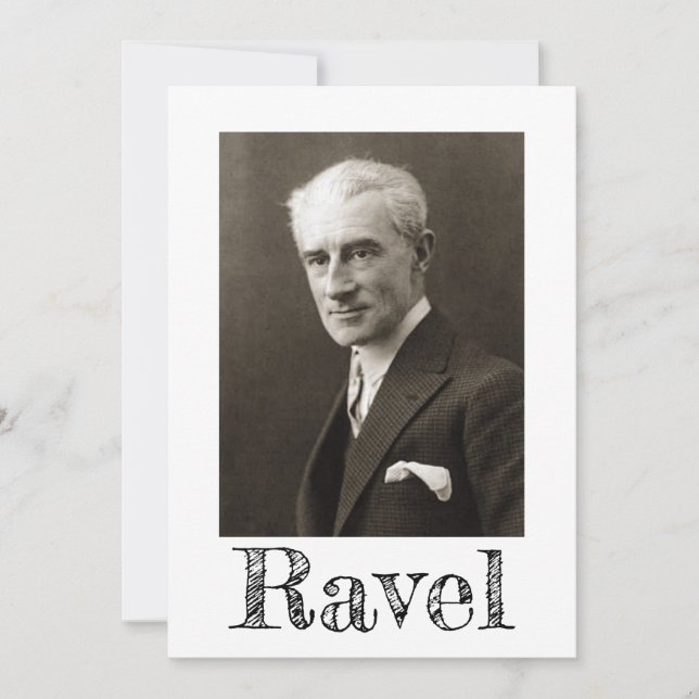 Invitación Retrato de Maurice Ravel (feat. 1925) (Anverso)