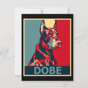Invitación Retrato de perro estético Doberman estilo Dobe Hop