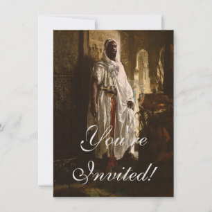 Invitación Retrato de pintura de arte árabe jefe africano