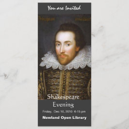 Invitación Retrato de por vida de Shakespeare