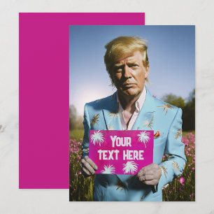 Invitación Retrato de tema tropical Donald Trump parecido