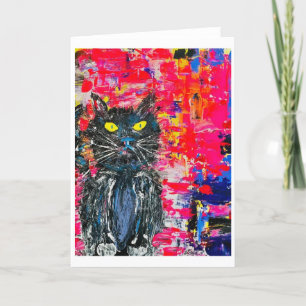 Invitación Retrato de un chat Noir<Blank Inside>