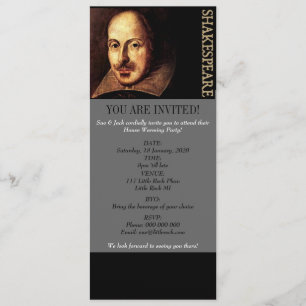 Invitación Retrato de William Shakespeare