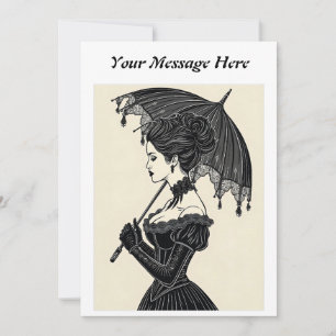 Invitación Retrato gótico victoriano