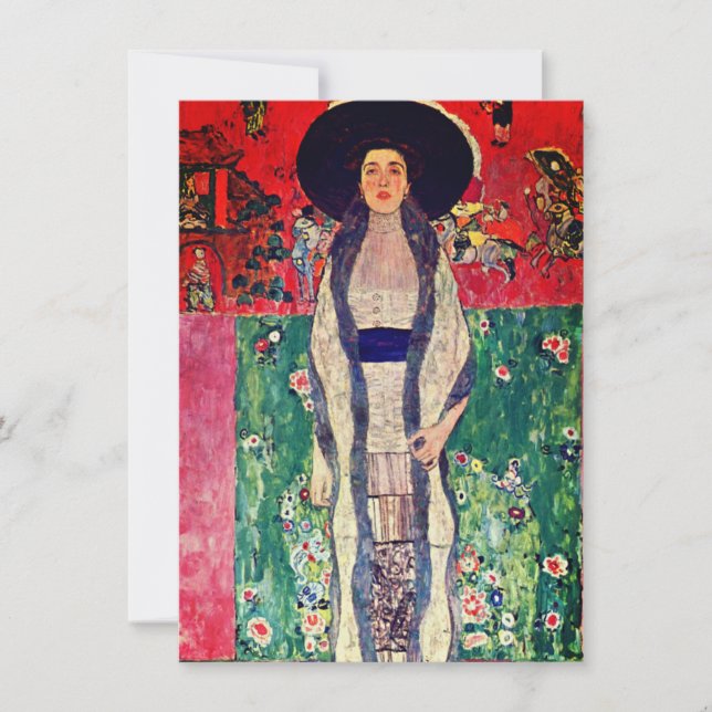 Invitación Retrato Gustav Klimt de Adele Bloch-Bauer II (Anverso)