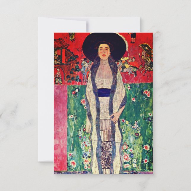 Invitación Retrato Gustav Klimt de Adele Bloch-Bauer II (Anverso)