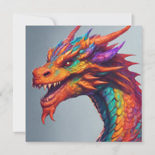 Invitación Retrato majestuoso del dragón