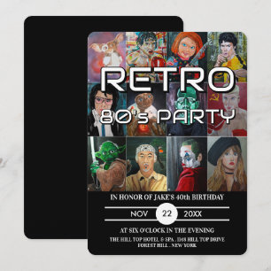 Invitación Retratos pintados por Alfred Fox - Fiesta Retro