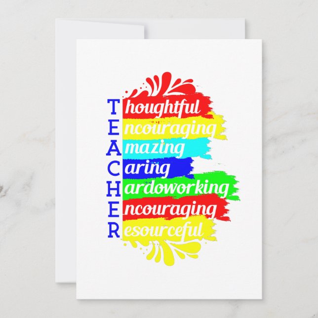 Invitación retribución a los profesores escolares (Anverso)