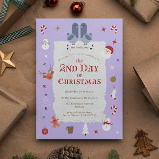 Invitación Retro 2° Día de Navidades retrasado Fiesta de Navi