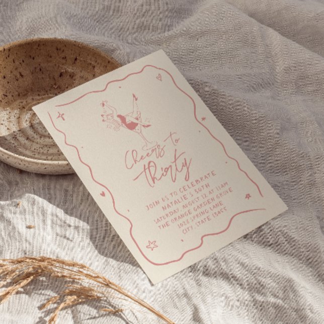 Invitación Retro 30 Saludos A La Treinta Fiesta De Cumpleaños (Subido por el creador)