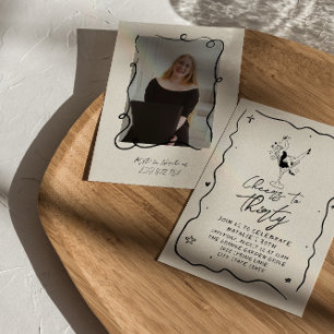 Invitación Retro 30 Saludos A La Treinta Fiesta Del Cumpleaño