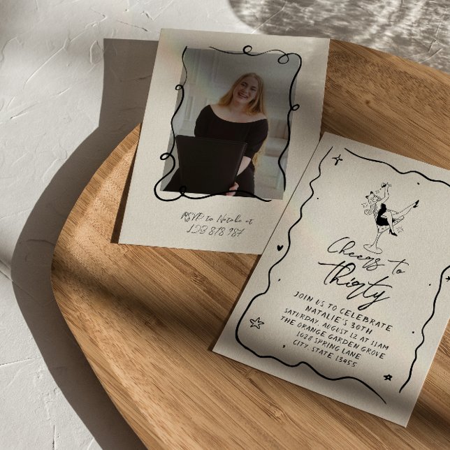 Invitación Retro 30 Saludos A La Treinta Fiesta Del Cumpleaño (Subido por el creador)