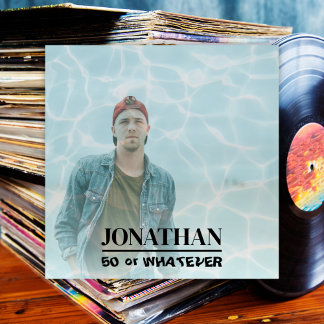 Invitación Retro 50.º álbum de cumpleaños tapa música de los 