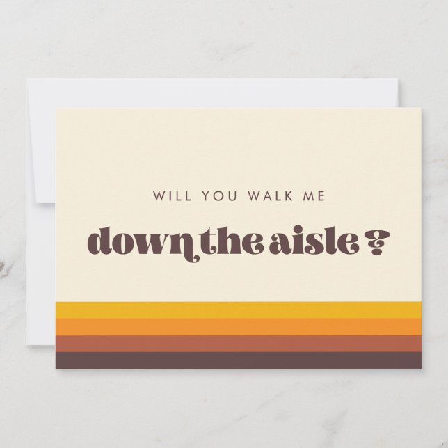 Invitación Retro 60s ¿Me guiarías por el pasillo de la propue (Anverso)