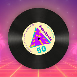 Invitación Rétro 80 Tema 50 de la fiesta de cumpleaños