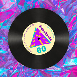 Invitación Rétro 80 Tema 60 de la fiesta de cumpleaños