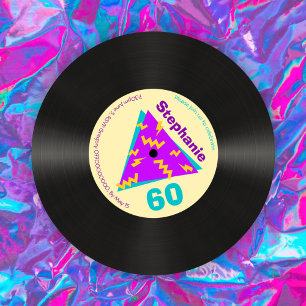 Invitación Rétro 80 Tema 60 de la fiesta de cumpleaños