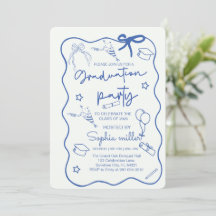 Invitación Retro a la Fiesta de Graduación Clase d