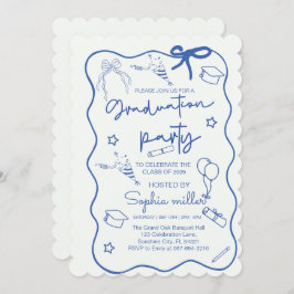 Invitación Retro a la Fiesta de Graduación Clase d