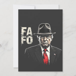 Invitación Retro americano Donald Trump FAFO bandera de EE. U