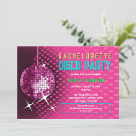 Invitación Retro Bachelorette Disco Fiesta