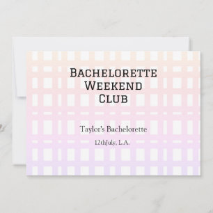 INVITACIÓN RETRO BACHELORETTE WEEKENCLUB NARANJA DE ROPA