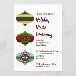 Invitación Retro Bauble | Fiesta de Calentamiento de la Casa