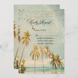 Invitación Retro Beach Palms RSVP