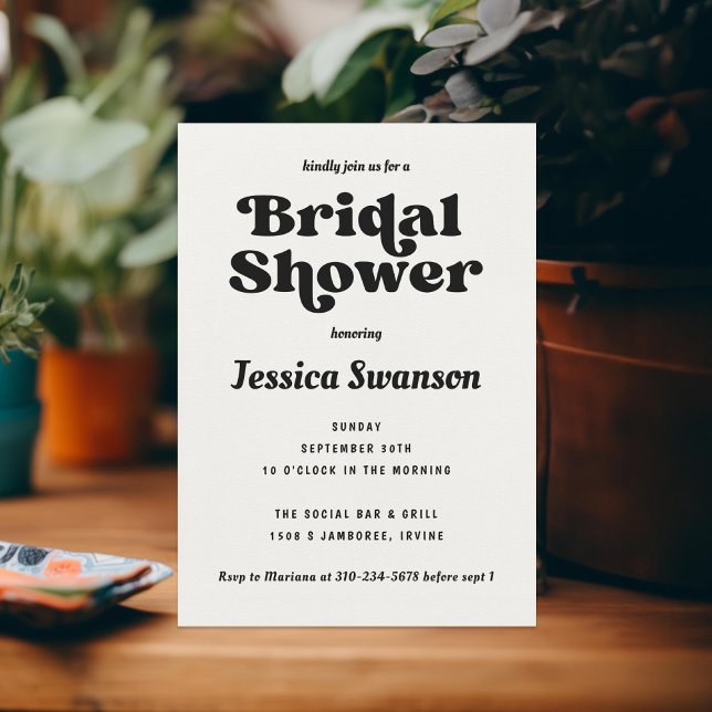 Invitación Retro blanco y negro vintage (Subido por el creador)