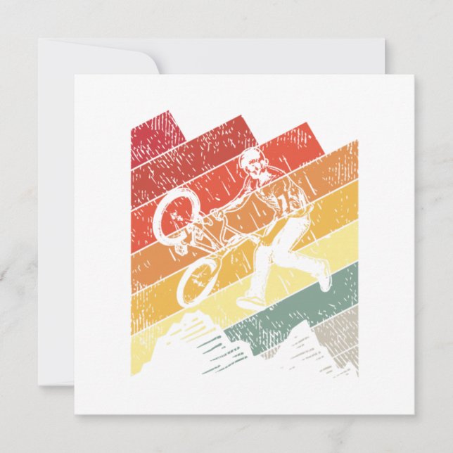 Invitación Retro BMX Bike Freestyle BMX Rider Gift Idea (Anverso)