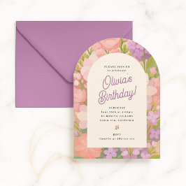 Invitación Retro Boho Flower Party Invite