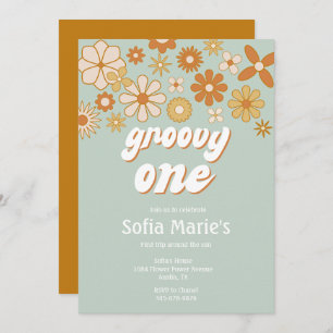 Invitación Retro Boho Groovy Un Boho Primer Invitati