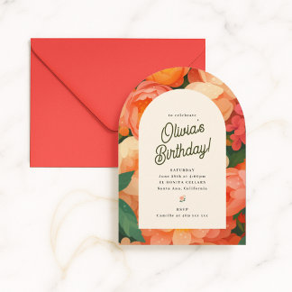 Invitación Retro Boho para Fiesta Floral