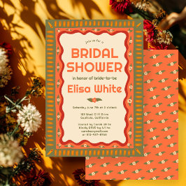 Invitación Retro Boho PERSONALIZADO hecho a mano ducha de nov