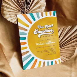 Invitación Retro Boho Sunshine Boy Baby Shower