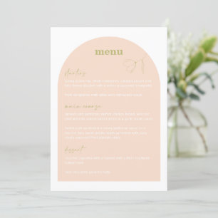 Invitación Retro Bridal Shower Food Boda Menú de cena A115