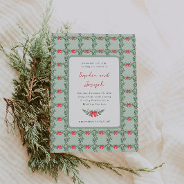 Invitación Retro caprichoso | Navidades Boda de vacaciones