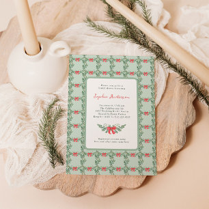 Invitación Retro caprichoso   Navidades Holiday Bridal Shower