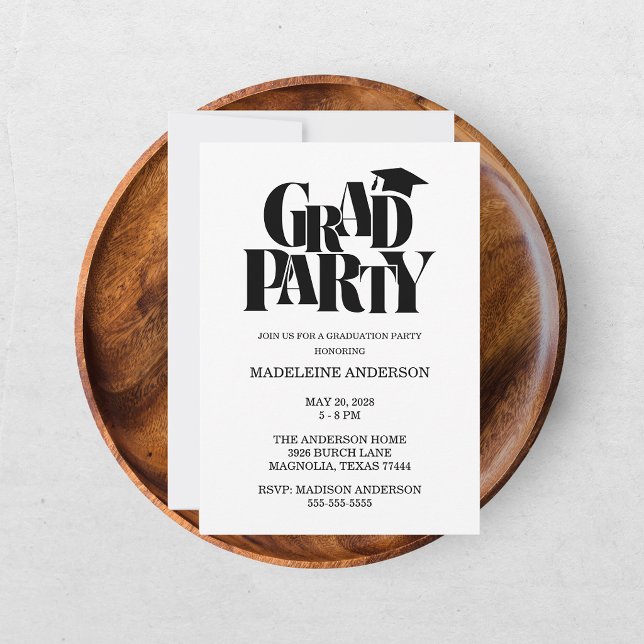 Invitación Retro Class of Congrats Graduation Photo (Subido por el creador)