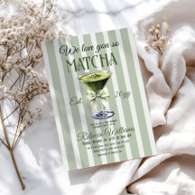 Retro Club Olive Bow Love You Matcha Baby Shower