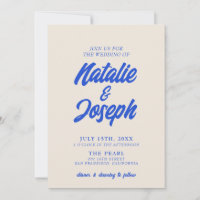 Retro Colorido Mínimo Brillante Negrita Boda moder