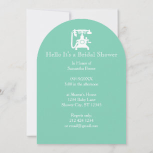 Invitación Retro Cualquier patrón de teléfono de color