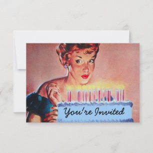 Invitación Retro Cumpleaños V2 de los años 50